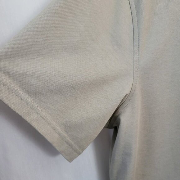Tasso Elba Polo Golf XL Men's Shirt taupe neutral Supima Cotton short slv EUC - Picture 4 of 7